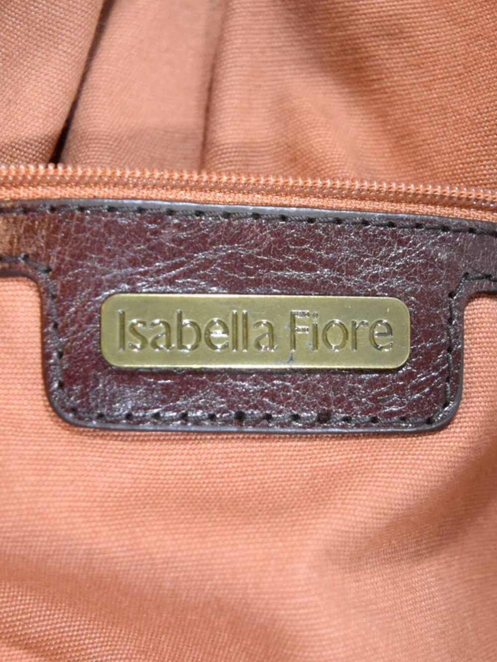 Isabella Fiore Vintage Y2K Floral Applique Whipstitch Leather Hobo Bag - Picture 11 of 11